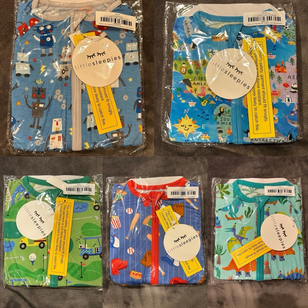 Little Sleepies 12-18 Zippy Bundle